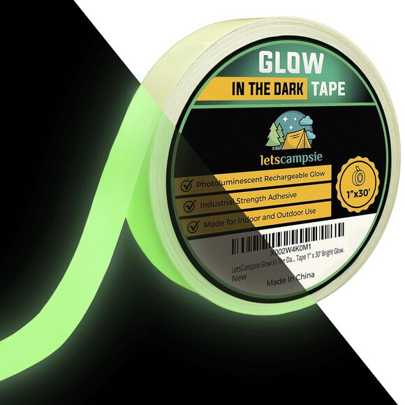Glow in The Dark Tape 30ft x 1in – Industrial Grade Luminous Safety Tape - Picture 2 of 9
